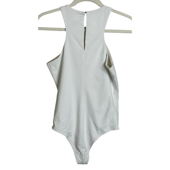 Banana Republic White Halter Bodysuit Sleeveless Stretch Casual Layering XS - Picture 2 of 9